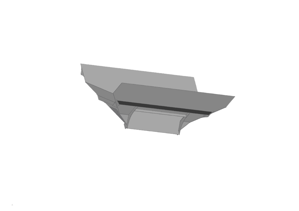 Unloading cradle 2: Three-dimensional view of a discharge cradle with an underside support